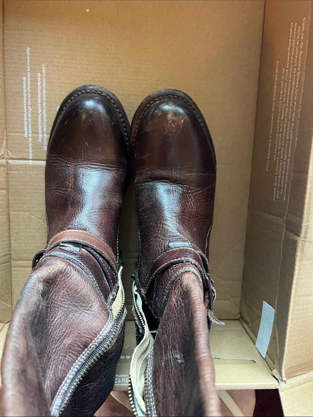 Bed Stu Women’s Bristol Distressed Dark Brown Riding Boots Western Vibe 6.5-7 - Picture 3 of 16